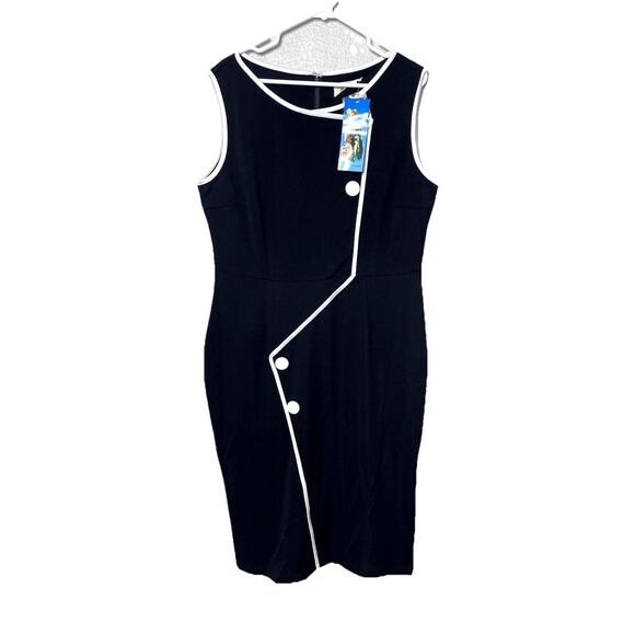 Tatyana Plus Size 4XL 4X Black Loretta Dress Stretch Pin Up Wiggle New NWT - Picture 1 of 11